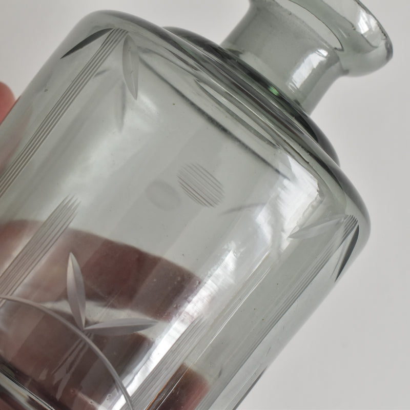 ヴィンテージデキャンタ アールデコ グレー