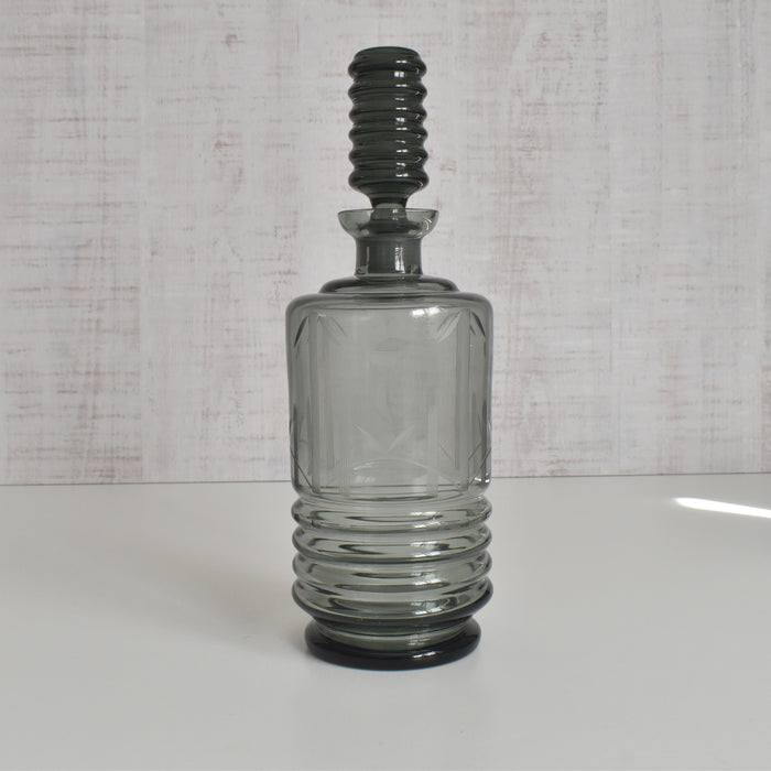 ヴィンテージデキャンタ アールデコ グレー