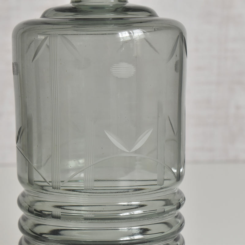 ヴィンテージデキャンタ アールデコ グレー