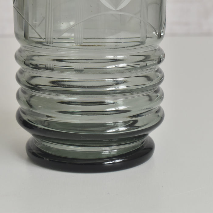 ヴィンテージデキャンタ アールデコ グレー