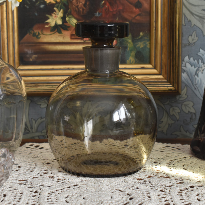 ヴィンテージデキャンタ アールデコ グレー/ラウンド