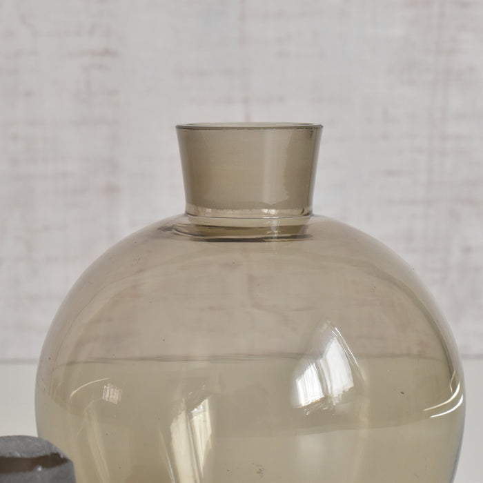 ヴィンテージデキャンタ アールデコ グレー/ラウンド