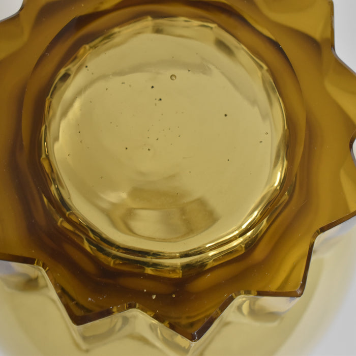 ヴィンテージデキャンタ アールデコ イェロー