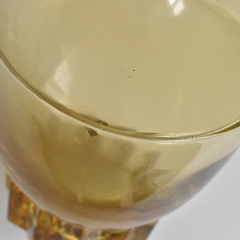 ヴィンテージデキャンタ アールデコ イェロー