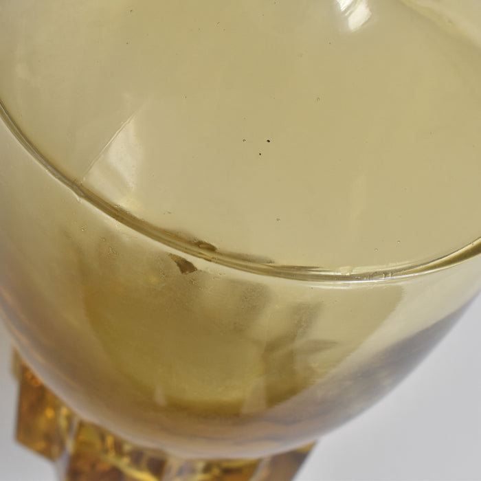 ヴィンテージデキャンタ アールデコ イェロー