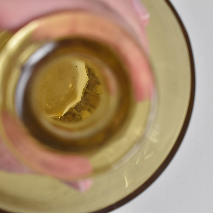 ヴィンテージデキャンタ アールデコ イェロー