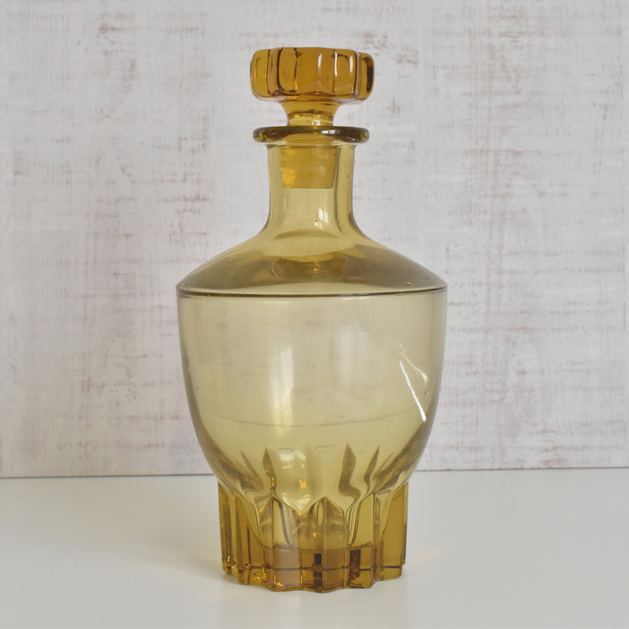 ヴィンテージデキャンタ アールデコ イェロー