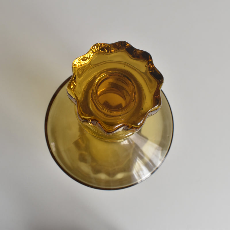 ヴィンテージデキャンタ アールデコ イェロー