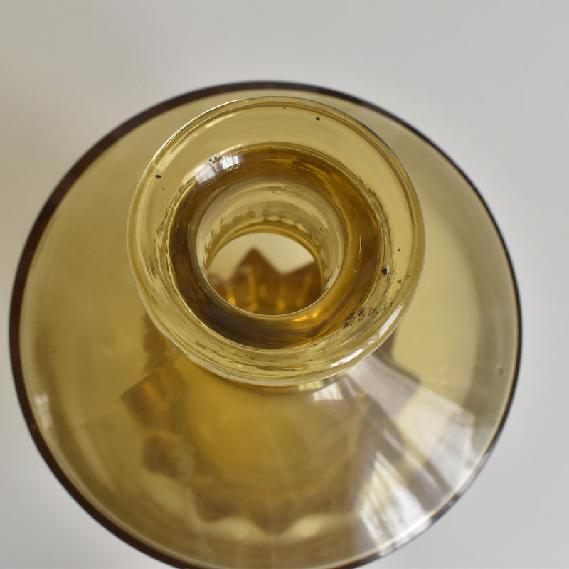 ヴィンテージデキャンタ アールデコ イェロー