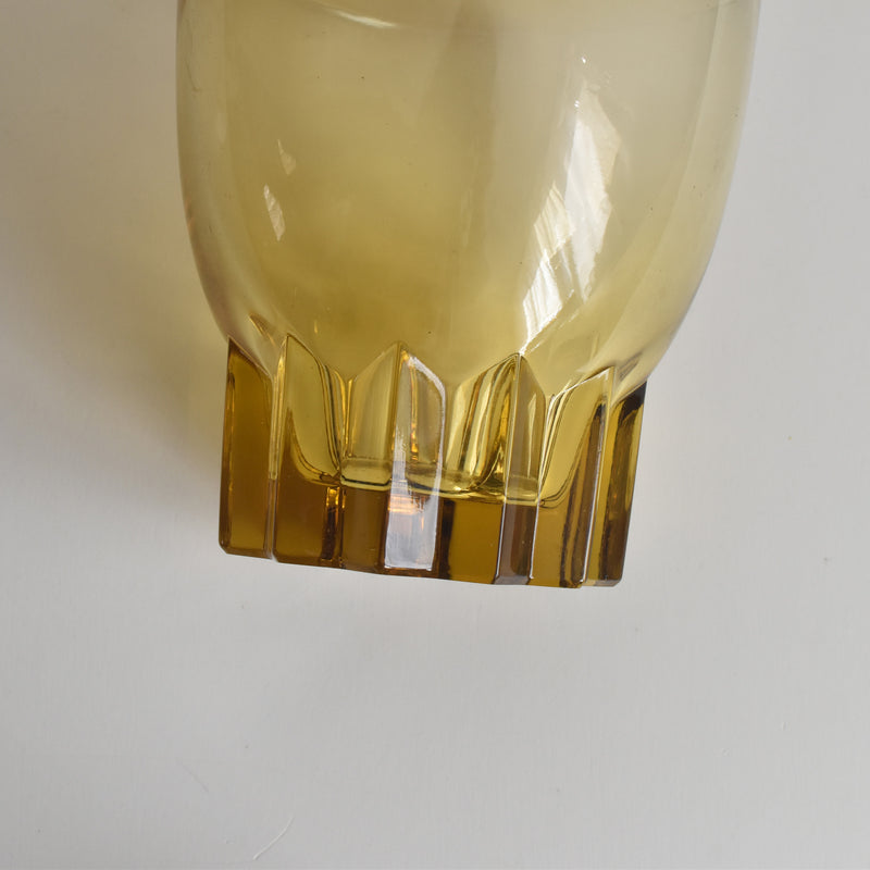 ヴィンテージデキャンタ アールデコ イェロー