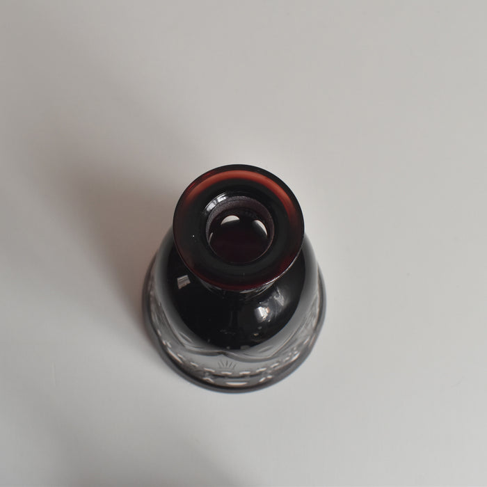 ヴィンテージボヘミアンガラス デキャンタ レッド