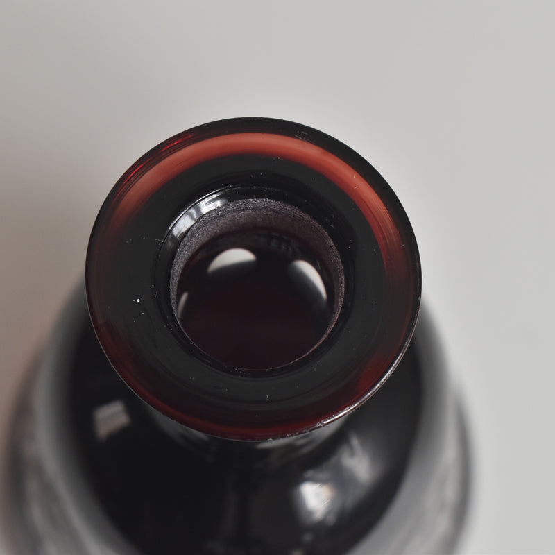 ヴィンテージボヘミアンガラス デキャンタ レッド