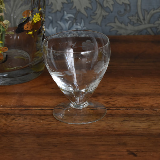 ヴィンテージワイングラス フラワーカット