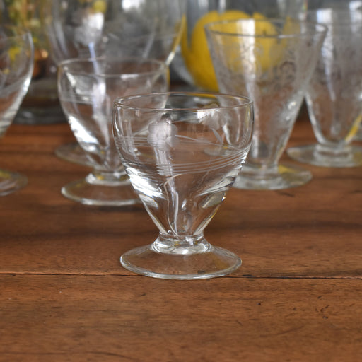 ヴィンテージリカーグラス フラワーカット