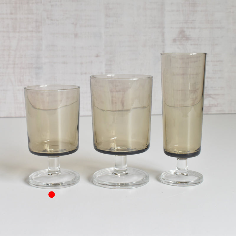 Vintage Arcoroc Cavalier Wine Glass (Gray)