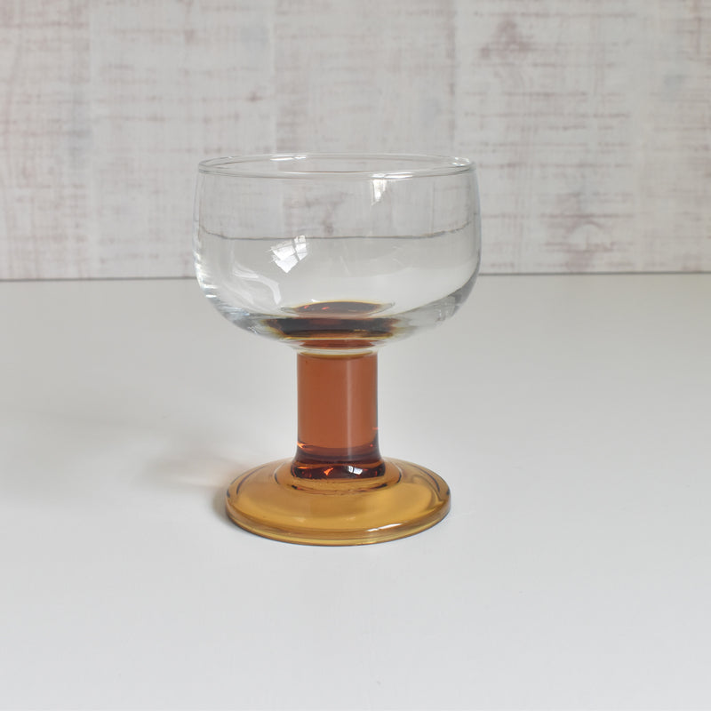 Vintage Stemmed Champagne Glass (Brown)