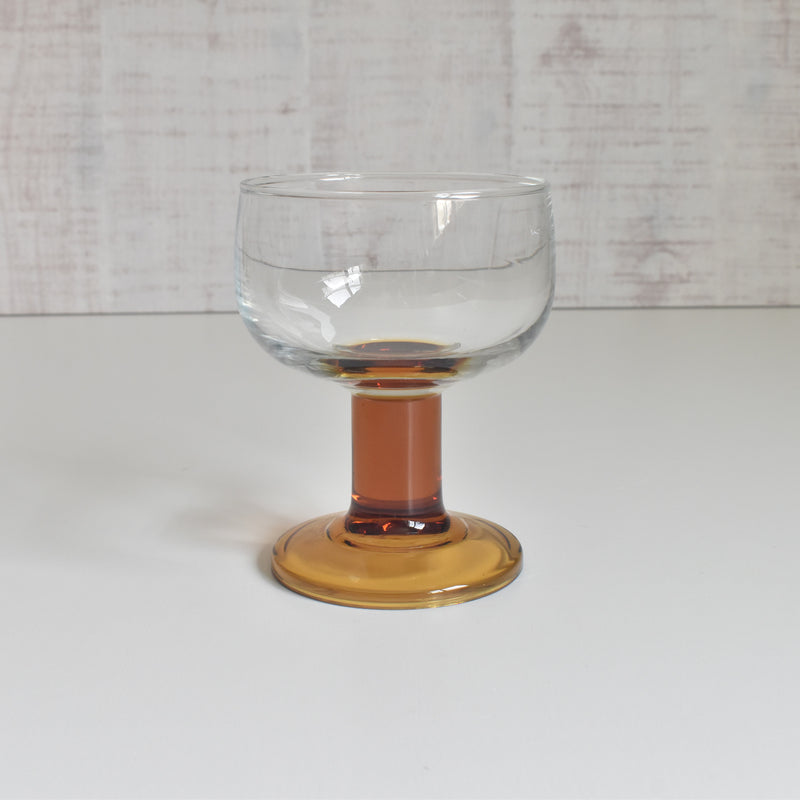 Vintage Stemmed Champagne Glass (Brown)