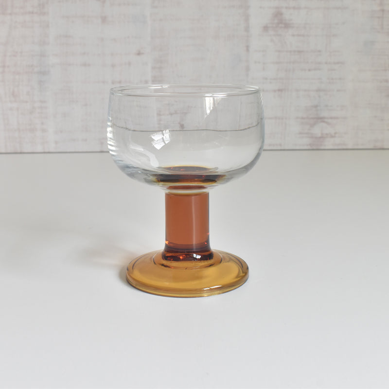 Vintage Stemmed Champagne Glass (Brown)