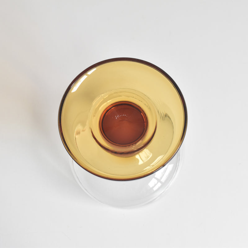 Vintage Stemmed Champagne Glass (Brown)