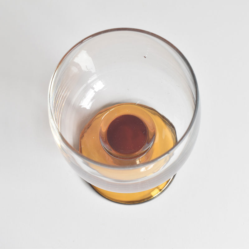 Vintage Footed Water Glass (Brown)