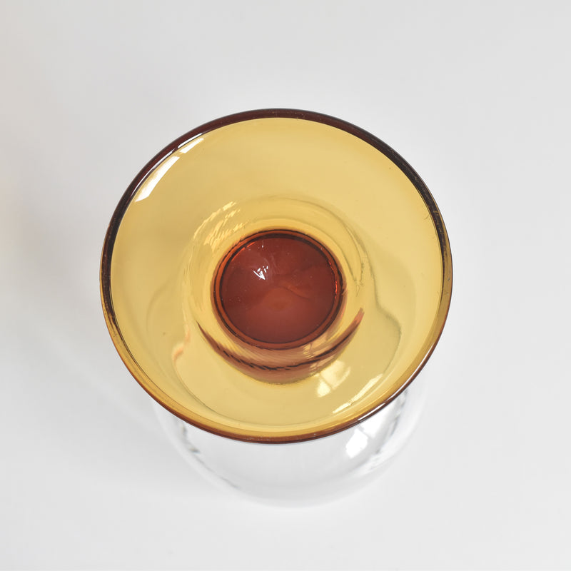 Vintage Footed Water Glass (Brown)