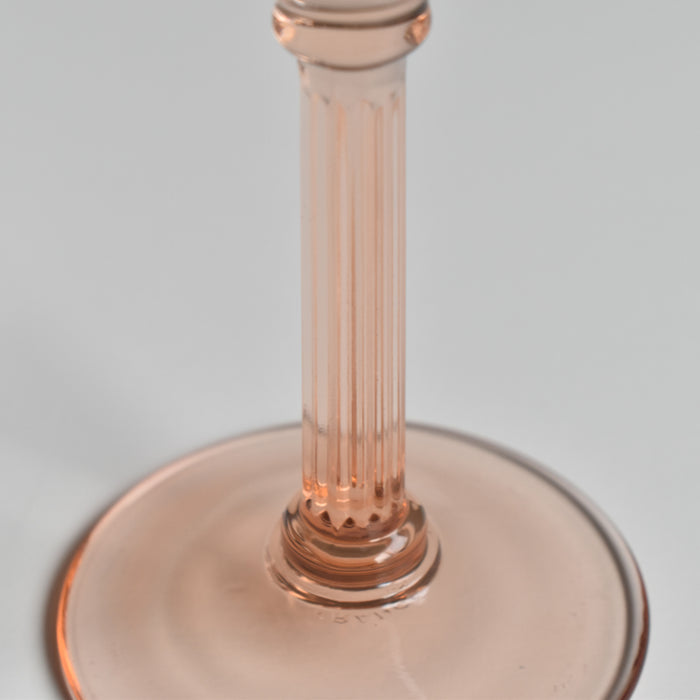 ヴィンテージ赤ワイングラス リュミナルク Pink Stem