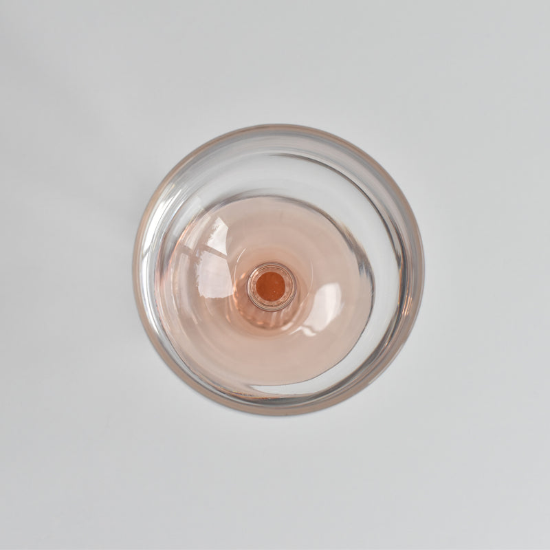 Vintage Red Wine Glass Luminarc Pink Stem