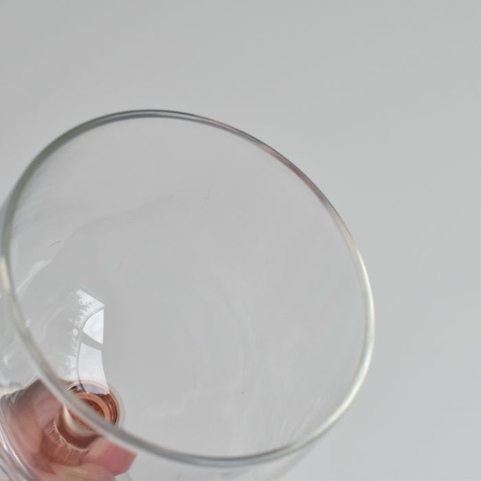 ヴィンテージ赤ワイングラス リュミナルク Pink Stem