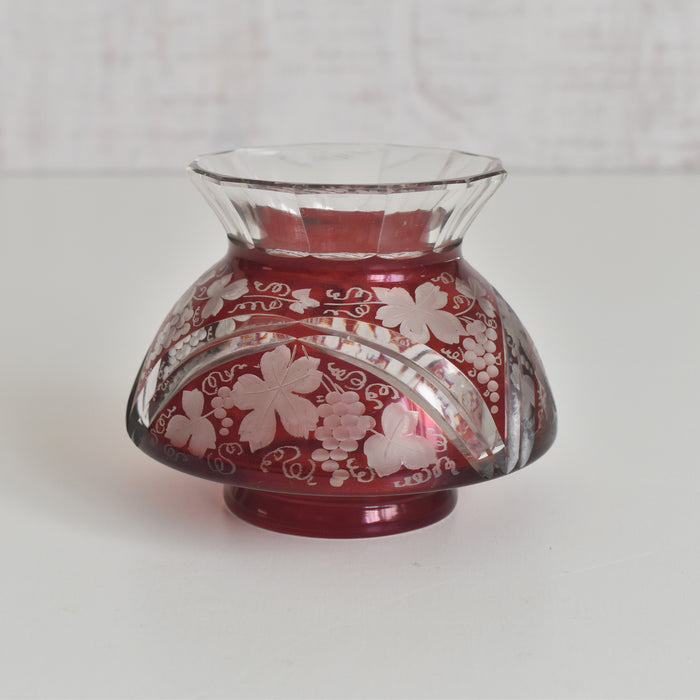 ヴィンテージボヘミアンガラス フラワーベース