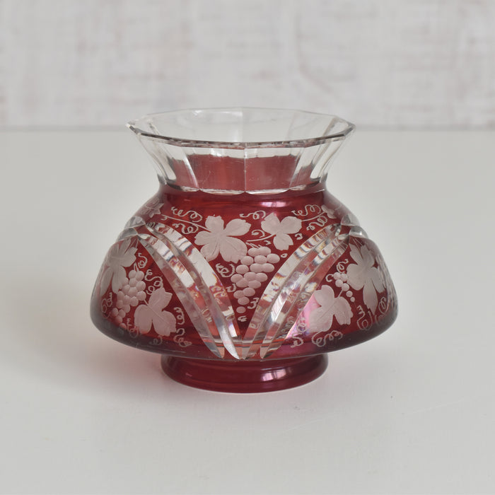 ヴィンテージボヘミアンガラス フラワーベース