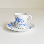 ヴィンテージコーヒーカップ＆ソーサー リモージュアビランド Cerisier Bleu (スリジエ ブルー）A