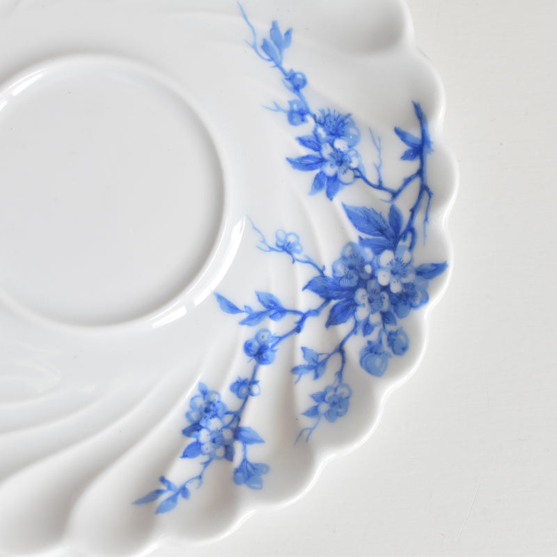 ヴィンテージコーヒーカップ＆ソーサー リモージュアビランド Cerisier Bleu (スリジエ ブルー）A