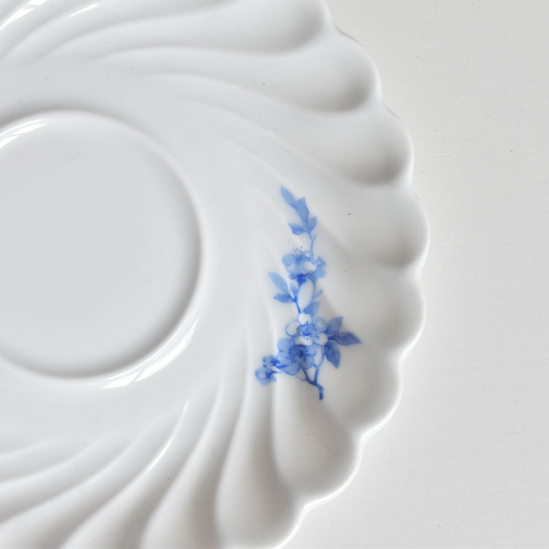 ヴィンテージコーヒーカップ＆ソーサー リモージュアビランド Cerisier Bleu (スリジエ ブルー）B