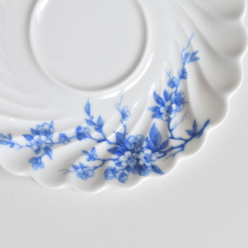 ヴィンテージコーヒーカップ＆ソーサー リモージュアビランド Cerisier Bleu (スリジエ ブルー）B