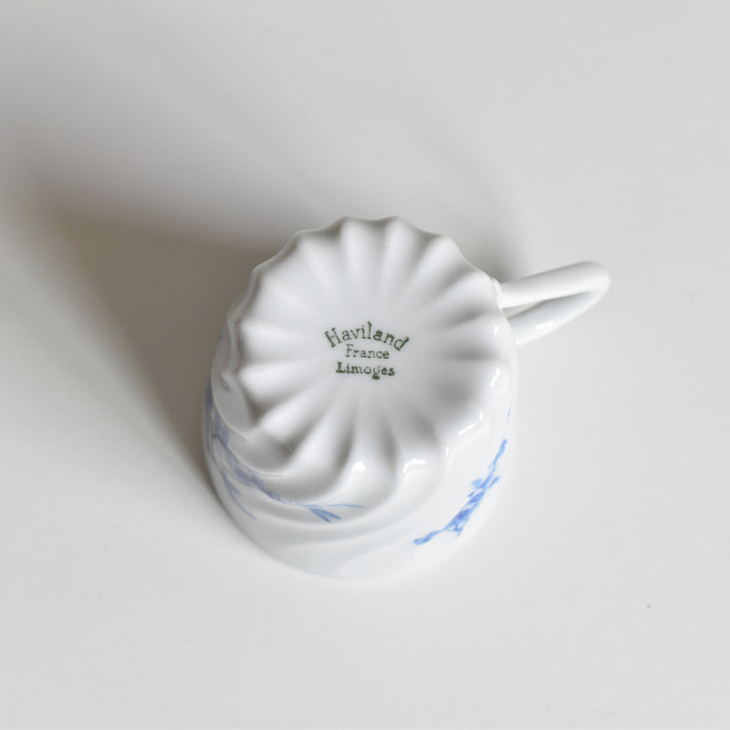 ヴィンテージコーヒーカップ＆ソーサー リモージュアビランド Cerisier Bleu (スリジエ ブルー）B