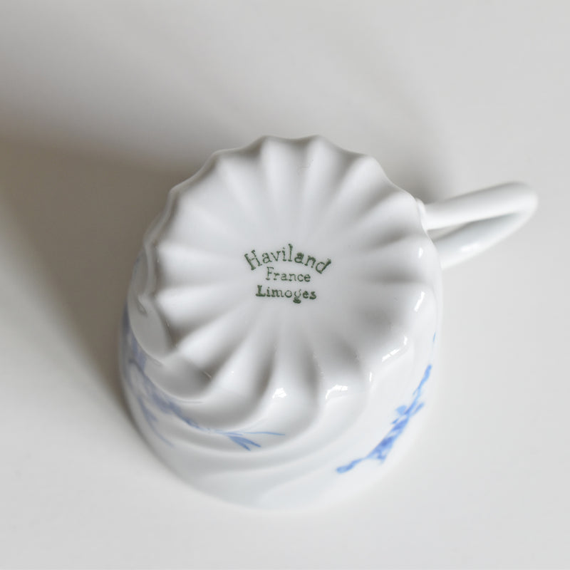 ヴィンテージコーヒーカップ＆ソーサー リモージュアビランド Cerisier Bleu (スリジエ ブルー）B