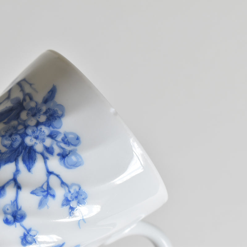 ヴィンテージコーヒーカップ＆ソーサー リモージュアビランド Cerisier Bleu (スリジエ ブルー）B