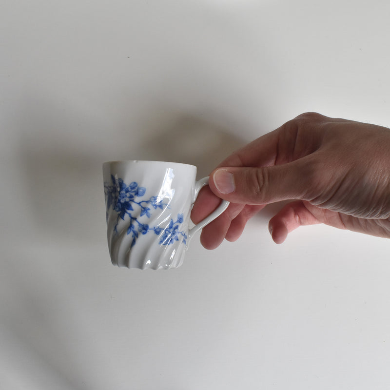 ヴィンテージコーヒーカップ＆ソーサー リモージュアビランド Cerisier Bleu (スリジエ ブルー）B