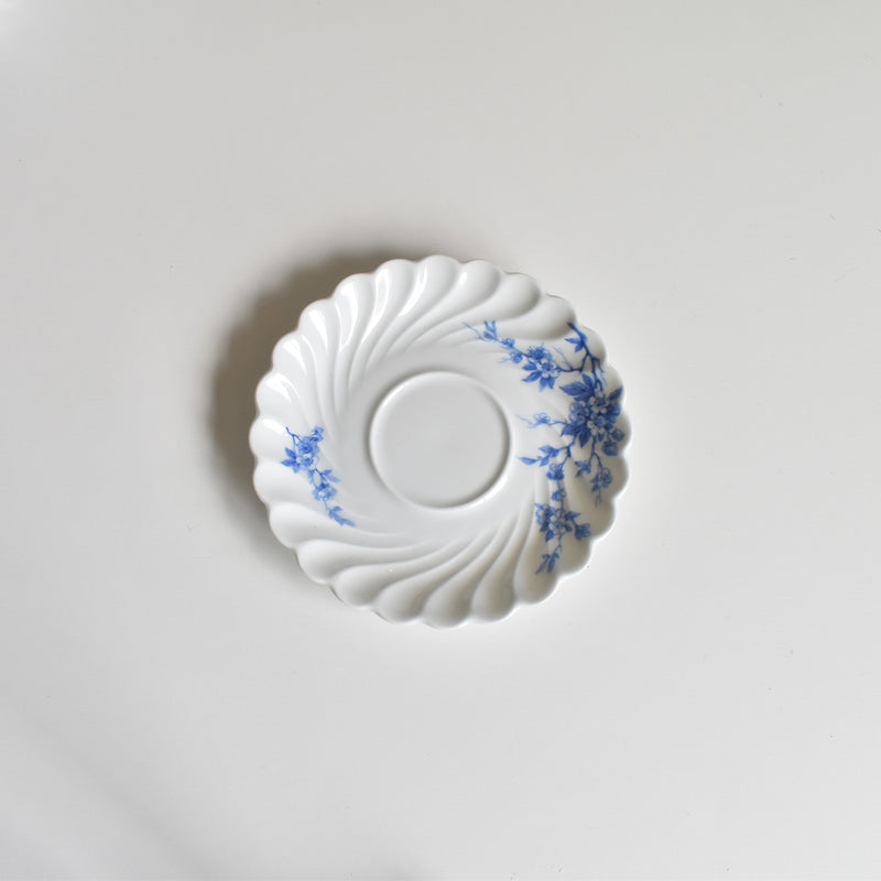 ヴィンテージコーヒーカップ＆ソーサー リモージュアビランド Cerisier Bleu (スリジエ ブルー）B