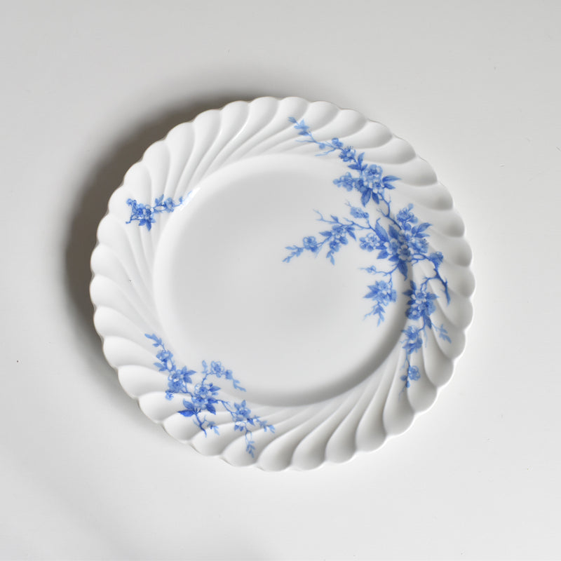 Vintage Dessert Plate Limoges Haviland Cerisier Bleu