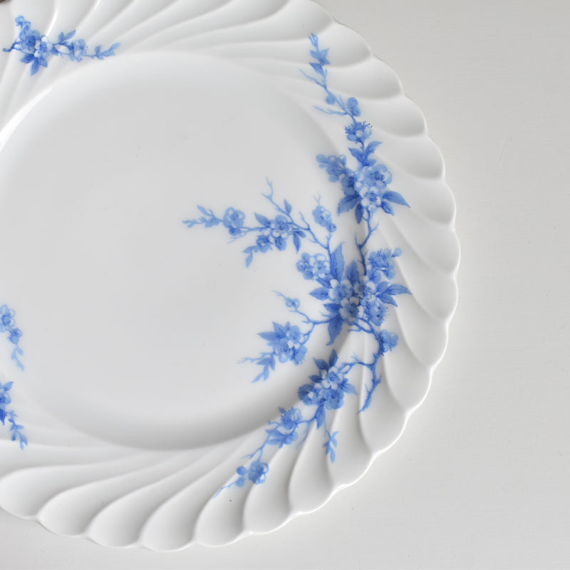 Vintage Dessert Plate Limoges Haviland Cerisier Bleu (Blue Cherry) C