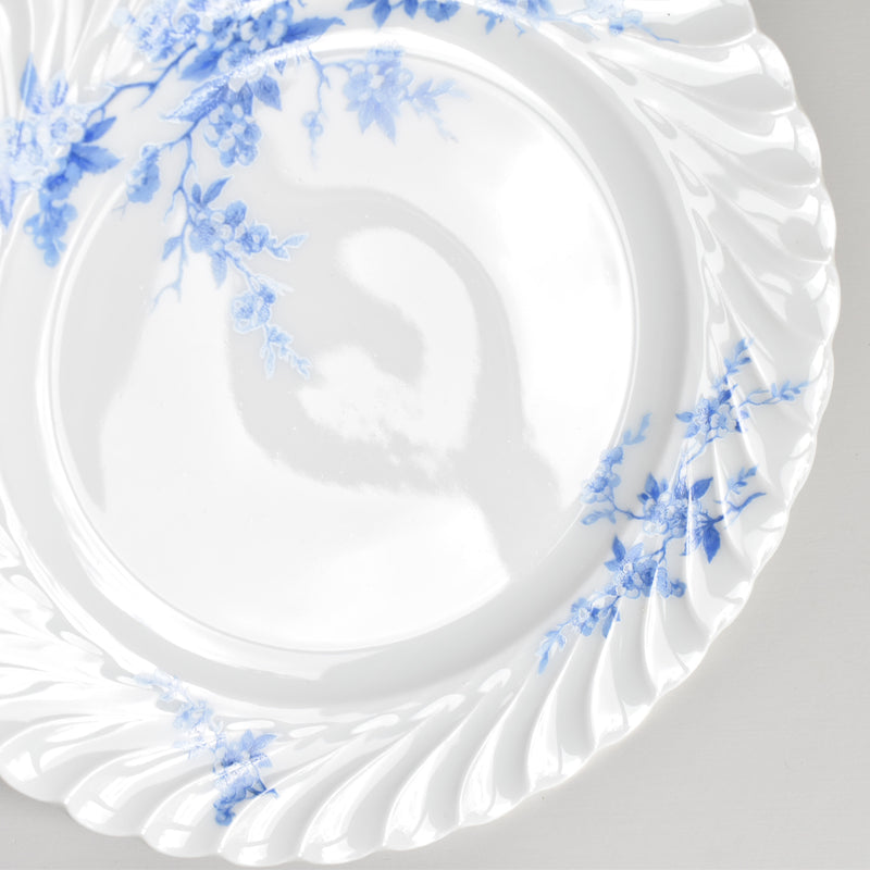 Vintage Dessert Plate Limoges Haviland Cerisier Bleu (Blue Cherry) C