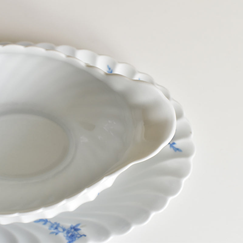 Vintage Sauce Boat, Limoges Haviland Cerisier Bleu