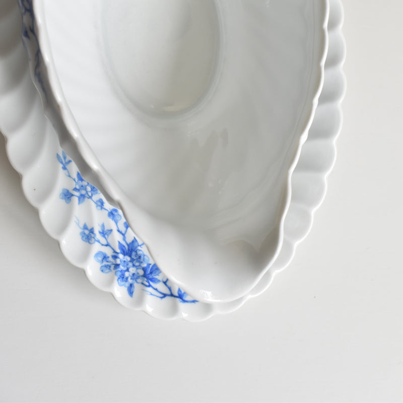 Vintage Sauce Boat, Limoges Haviland Cerisier Bleu