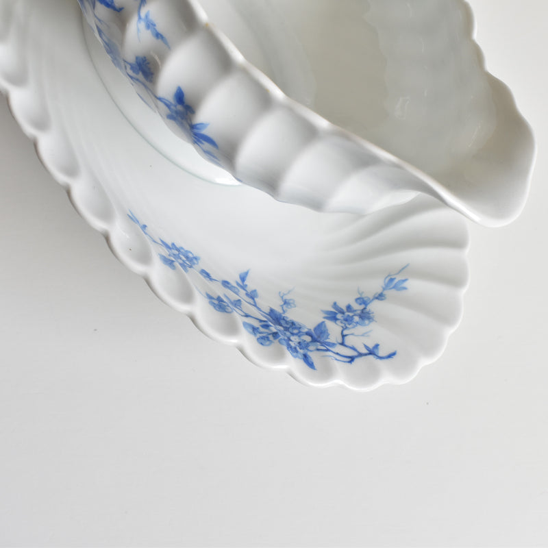 Vintage Sauce Boat, Limoges Haviland Cerisier Bleu
