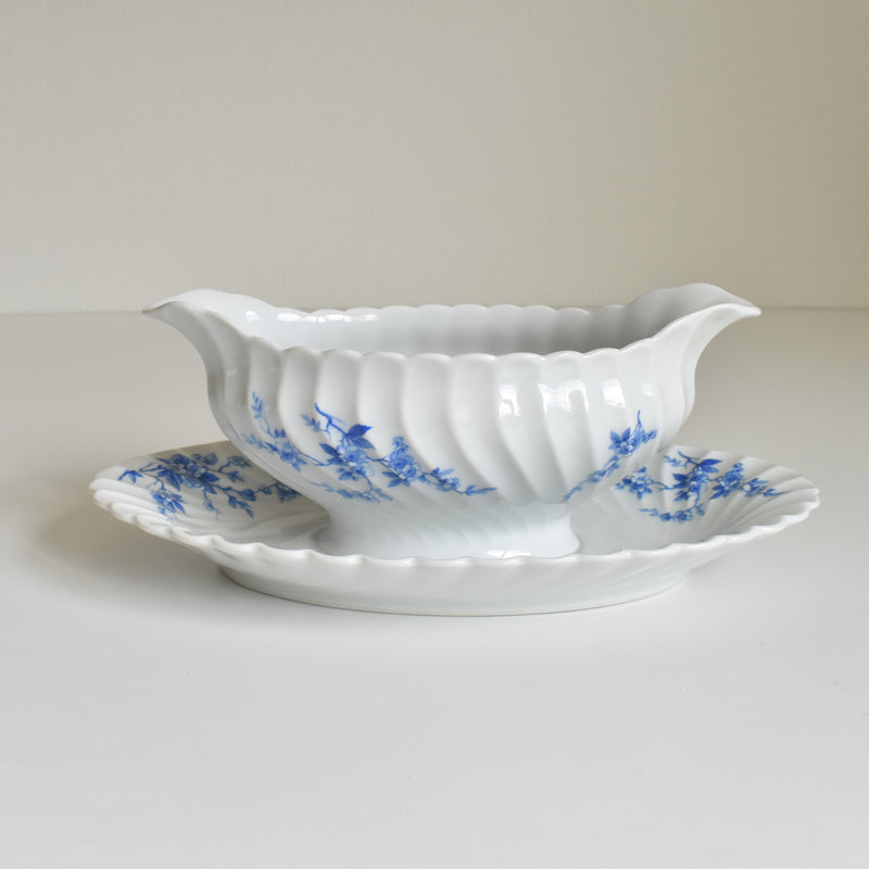 Vintage Sauce Boat, Limoges Haviland Cerisier Bleu