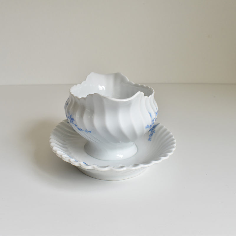 Vintage Sauce Boat, Limoges Haviland Cerisier Bleu