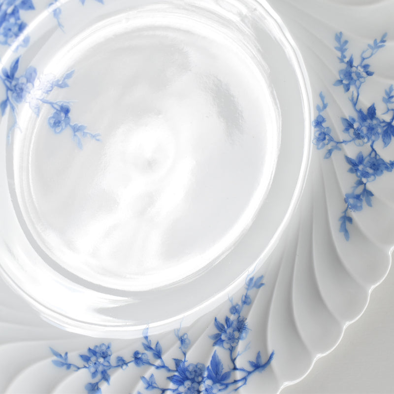 Vintage deep plate, Limoges Haviland Cerisier Bleu (Cherry Blossom Blue) A