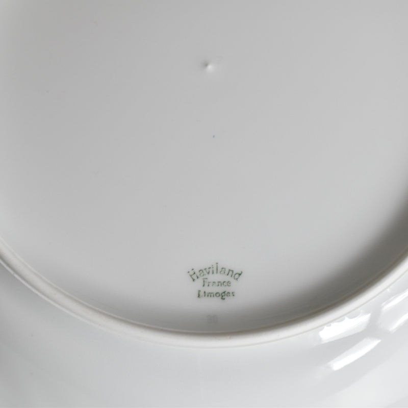 Vintage deep plate, Limoges Haviland Cerisier Bleu (Cherry Blossom Blue) A