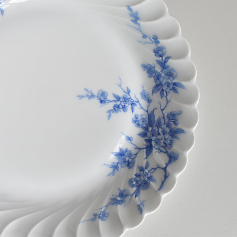 Vintage deep plate, Limoges Haviland Cerisier Bleu (Cherry Blossom Blue) A